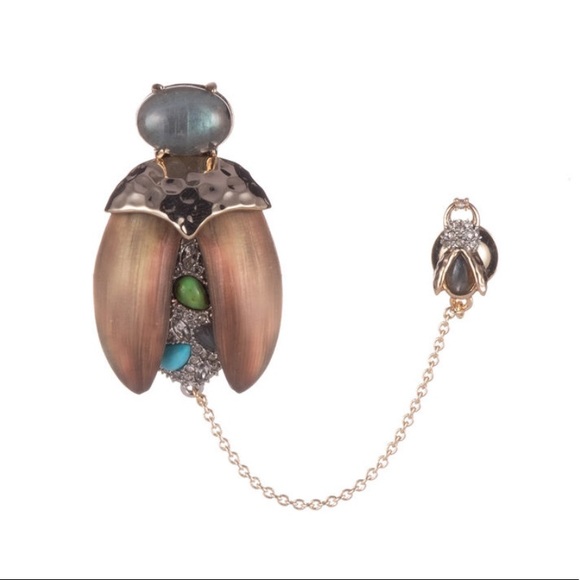 Alexis Bittar Accessories - NWOT Alexis Bittar Encrusted Baby Scarab Pin